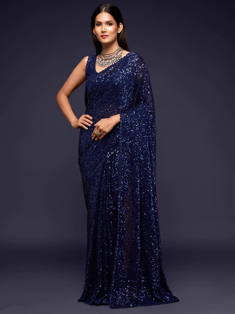 Royal Blue Saree