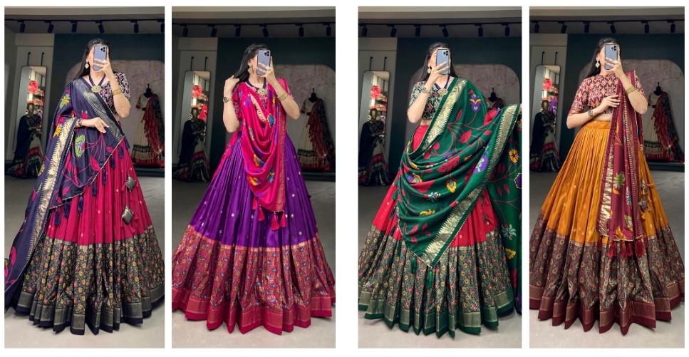 Tussar Silk Lehenga Choli