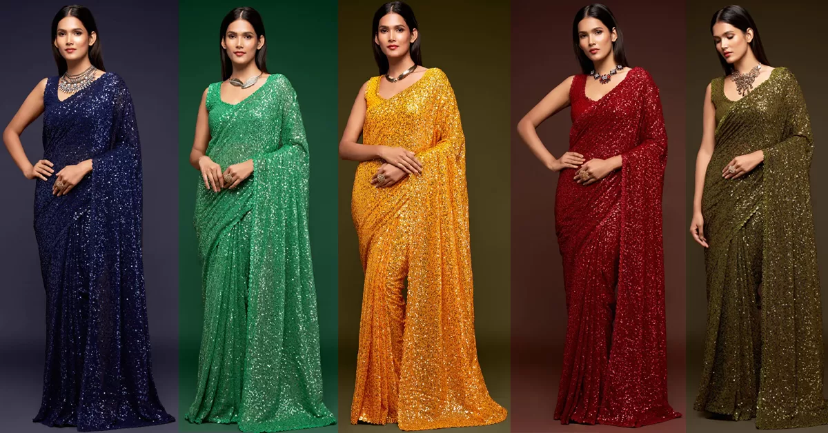 Georgette Sequence Sarees Adding Glamour to Your Ethnic Wardrobe