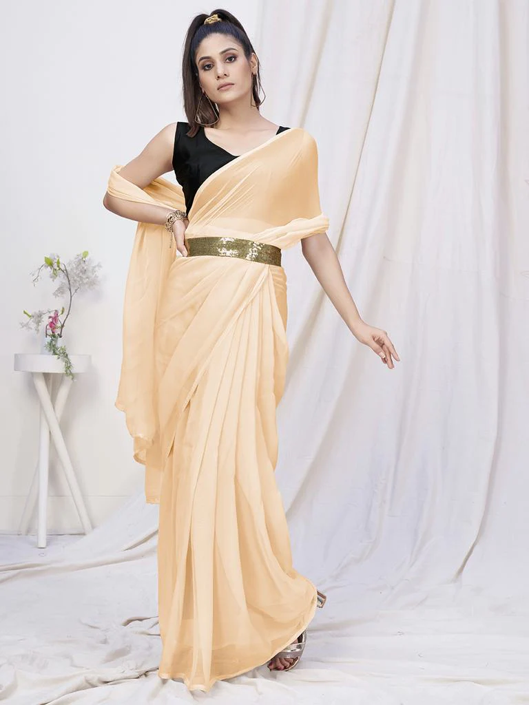 Cream Sarees