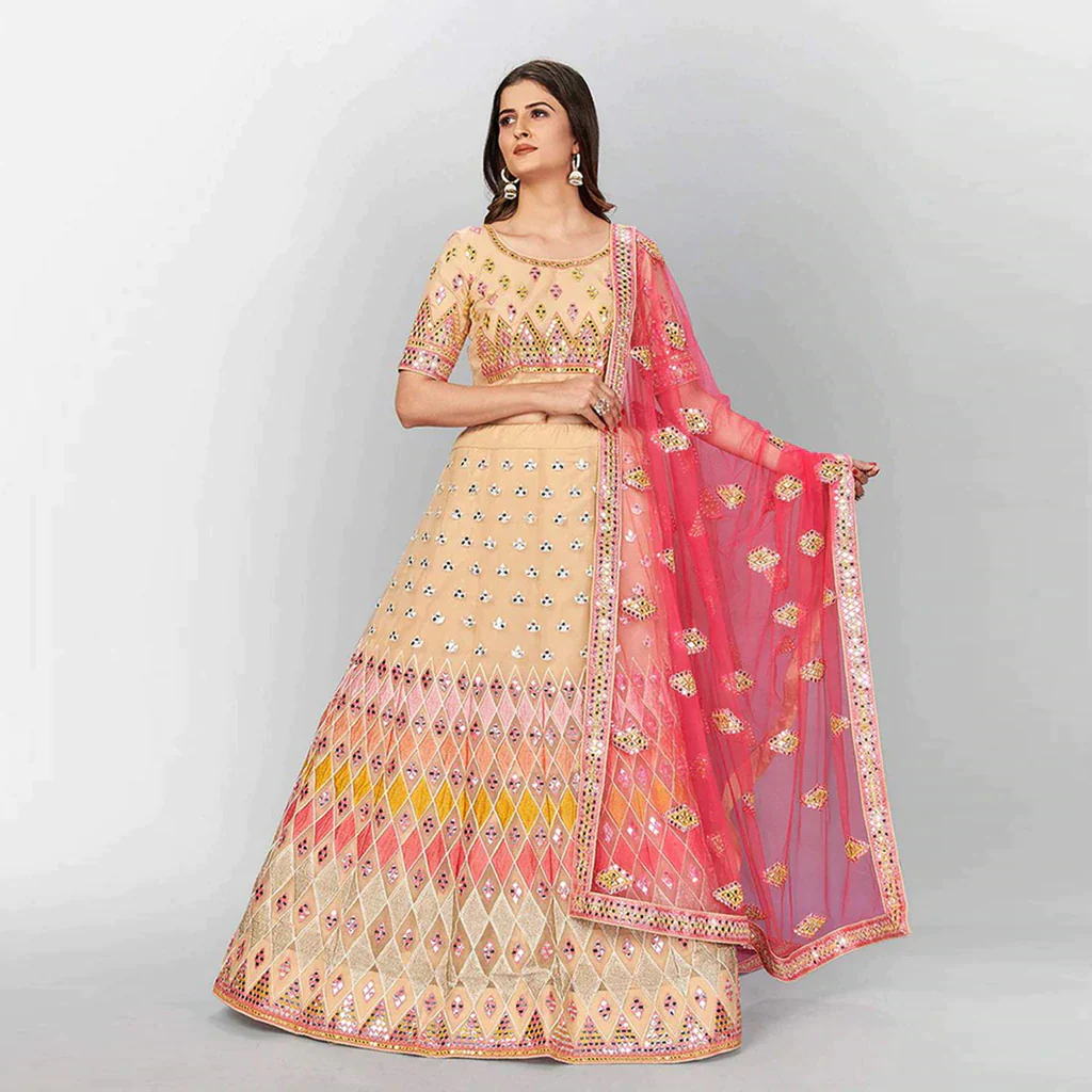 Stun in Beige The Timeless Charm of a Lehenga in Nude Hues