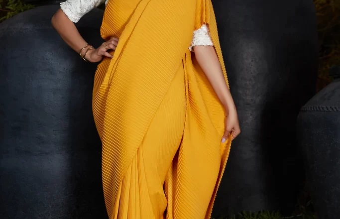Sunshine and Elegance: Mastering the Yellow Saree with a White Blouse